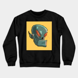 Grey alien head with lasers in eyes Crewneck Sweatshirt